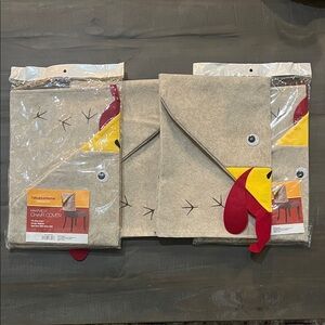 NWT Fabulous Home Harvest Turkey Chair Covers-Set of 4